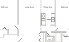 2 BR 1 Bath | 990 Sq Ft